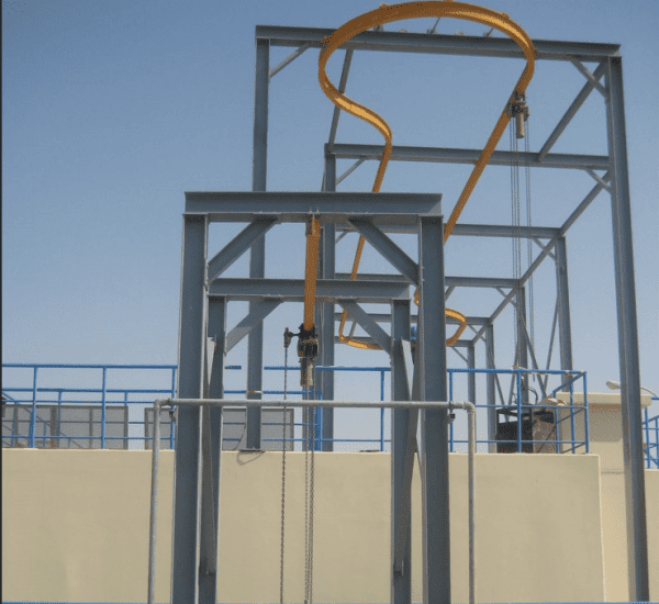 Straight and curved monorail overhead cranes in Jordan, Amman.